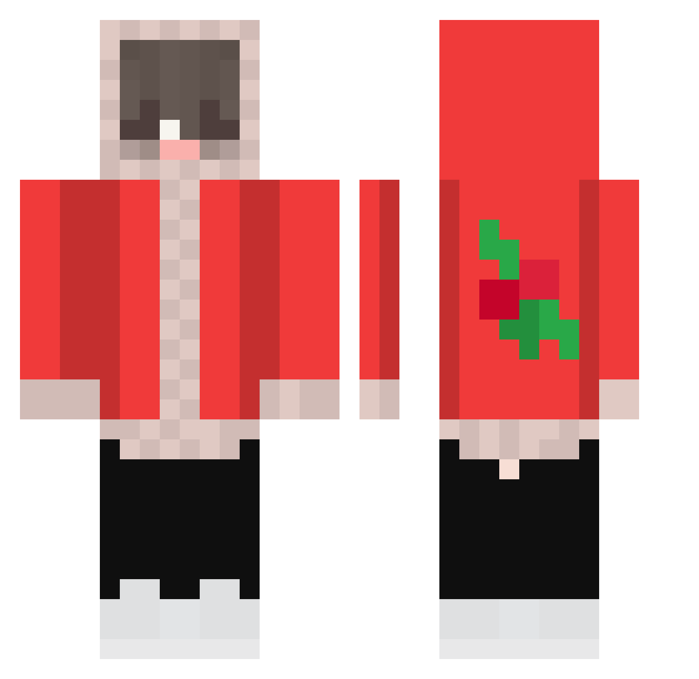 Zric99 Minecraft skin, front and back view