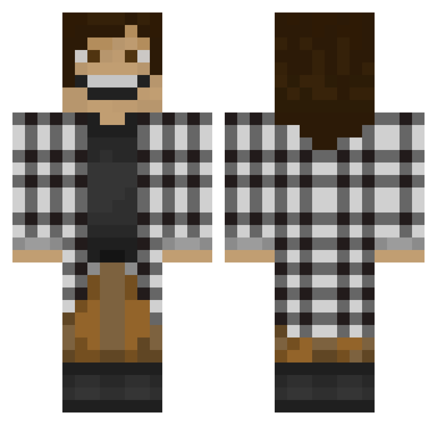 Venitazar Minecraft skin, front and back view