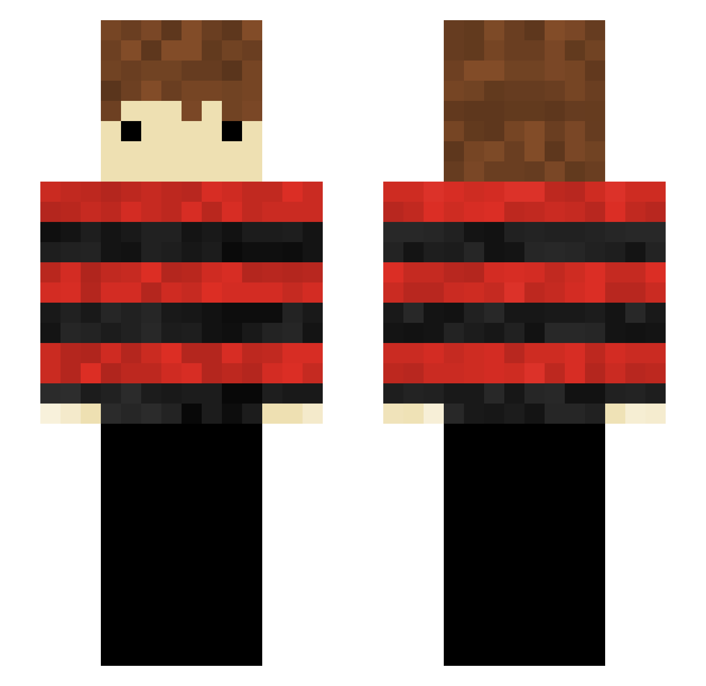 SeanCommon Minecraft skin, front and back view