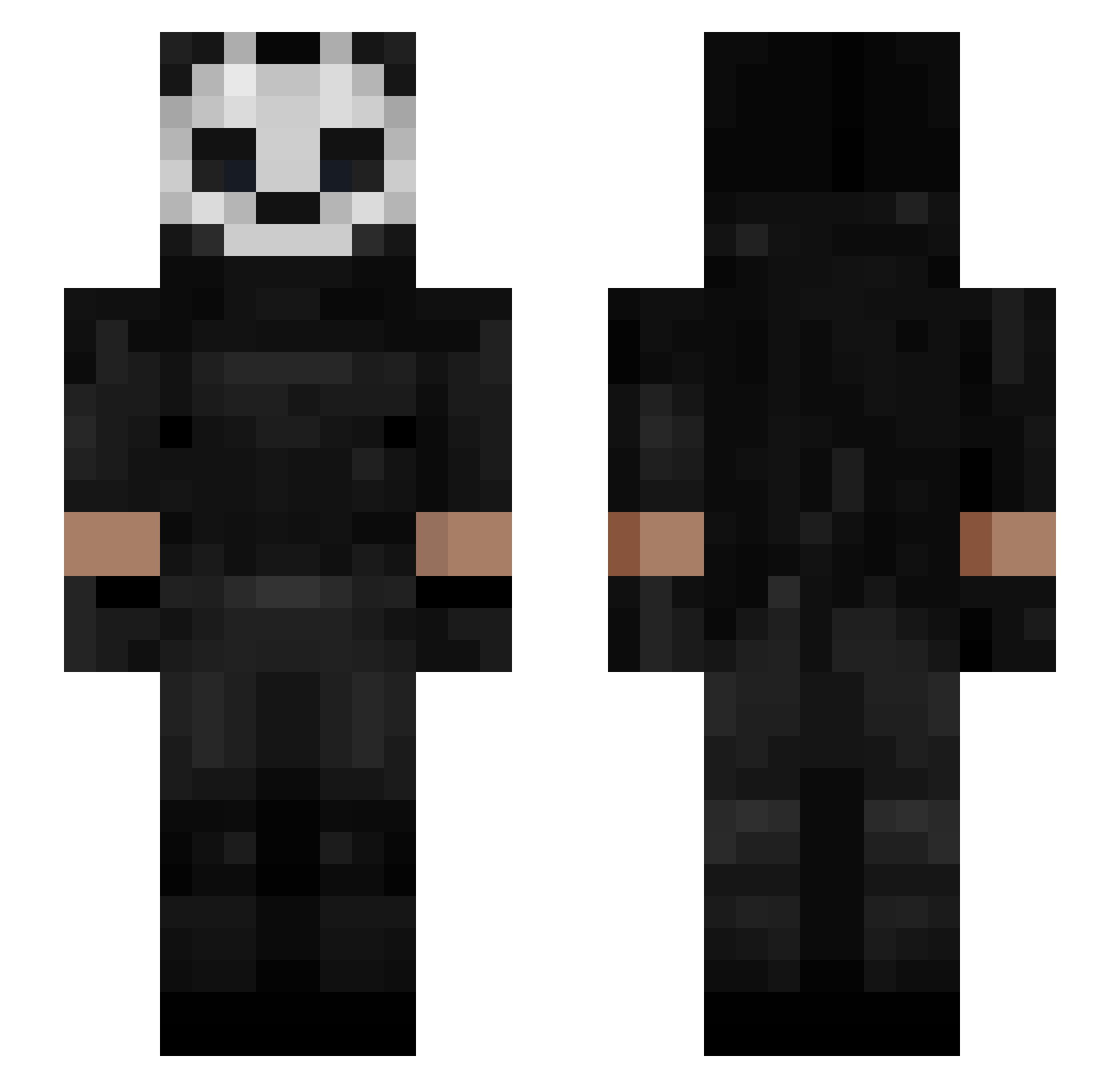 Jazzmyn1920 Minecraft skin, front and back view