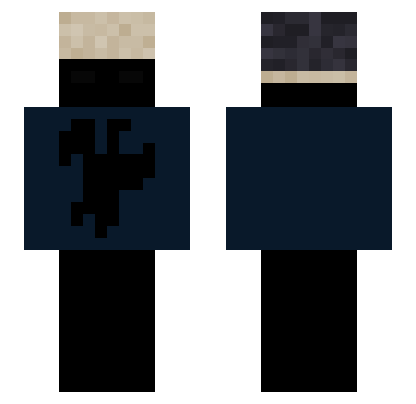navsync Minecraft skin, front and back view