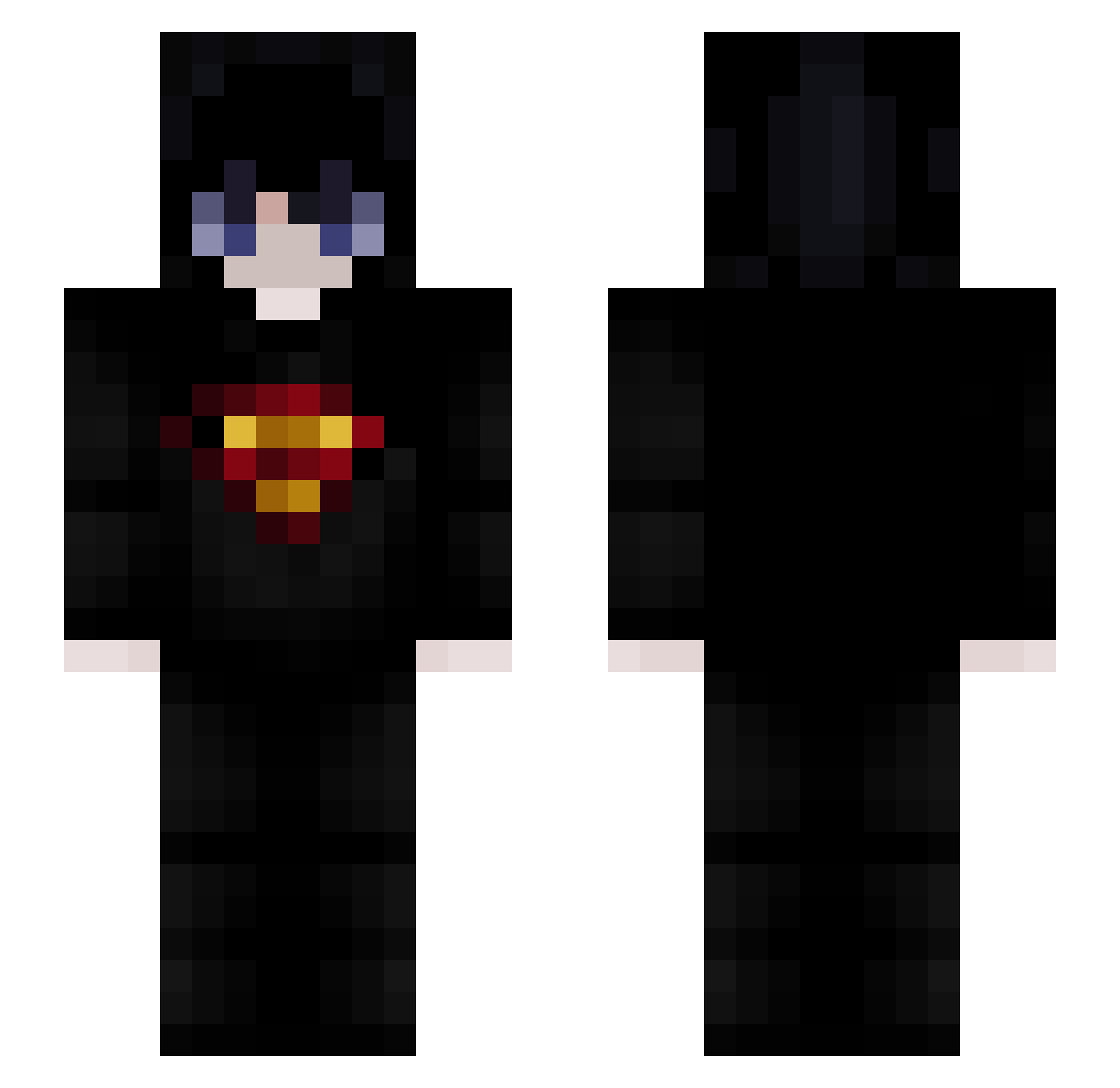 Oeacn Minecraft skin, front and back view