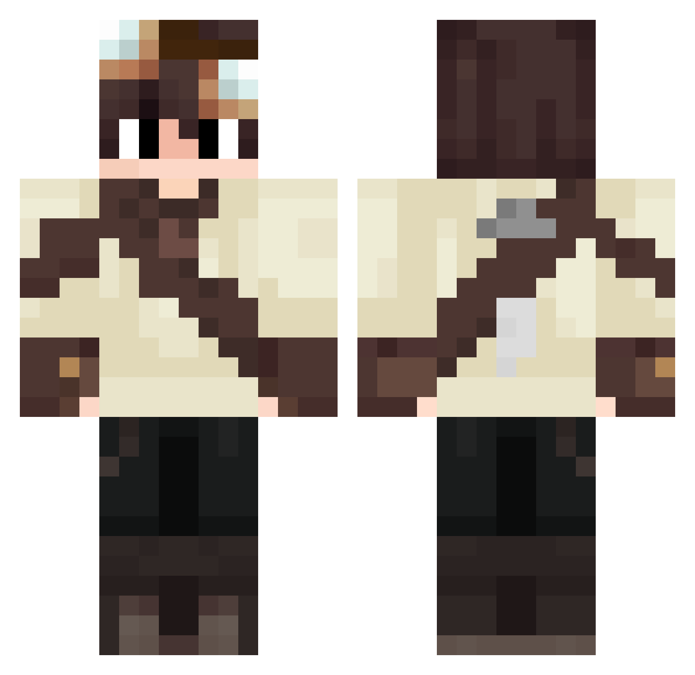 SantiagoPG Minecraft skin, front and back view