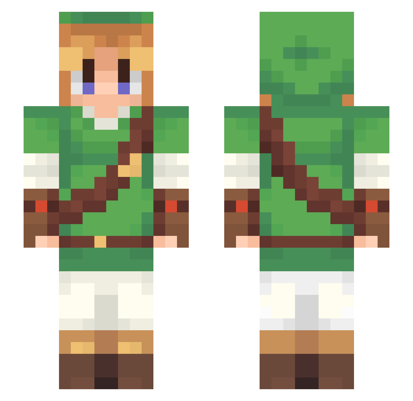 DecklorusDev Minecraft skin, front and back view