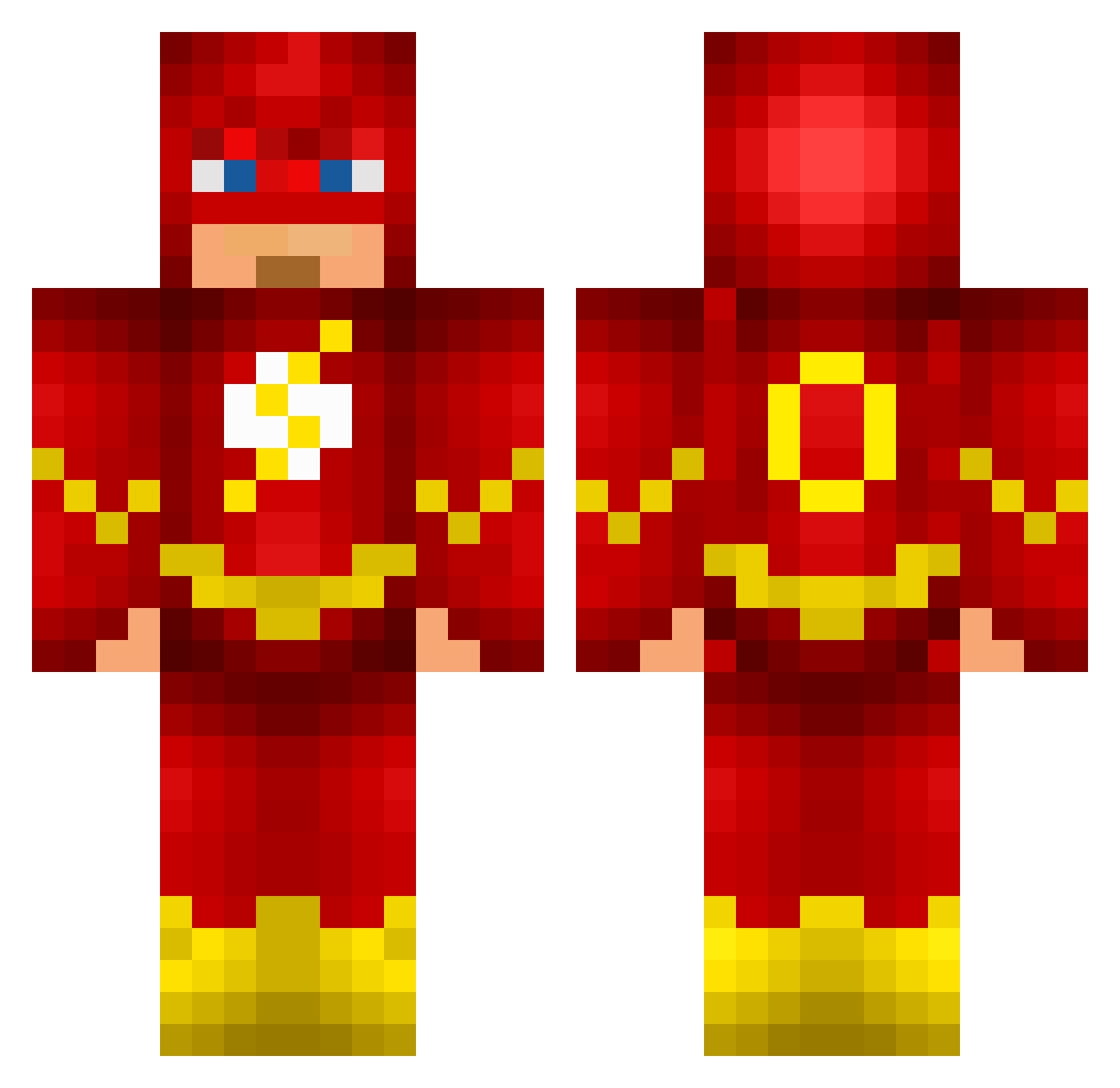 Ausdruckslos Minecraft skin, front and back view