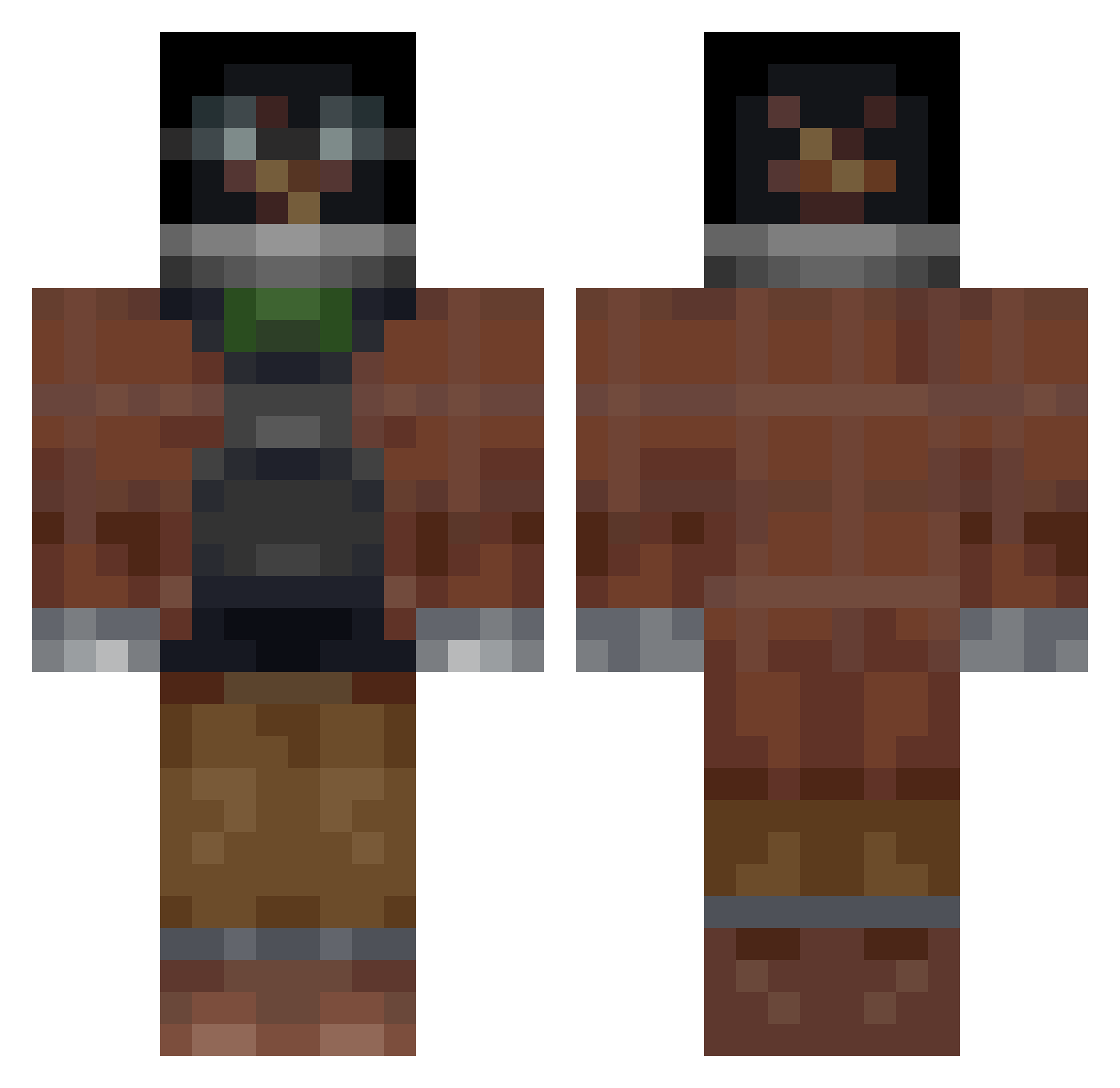 TightWilly Minecraft skin, front and back view