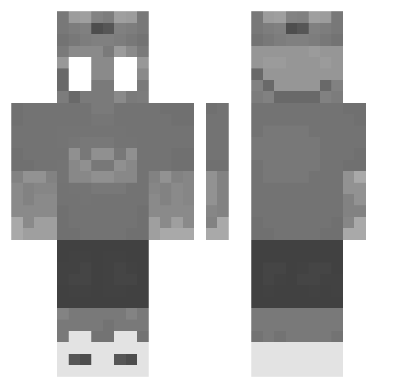 slaicheur Minecraft skin, front and back view