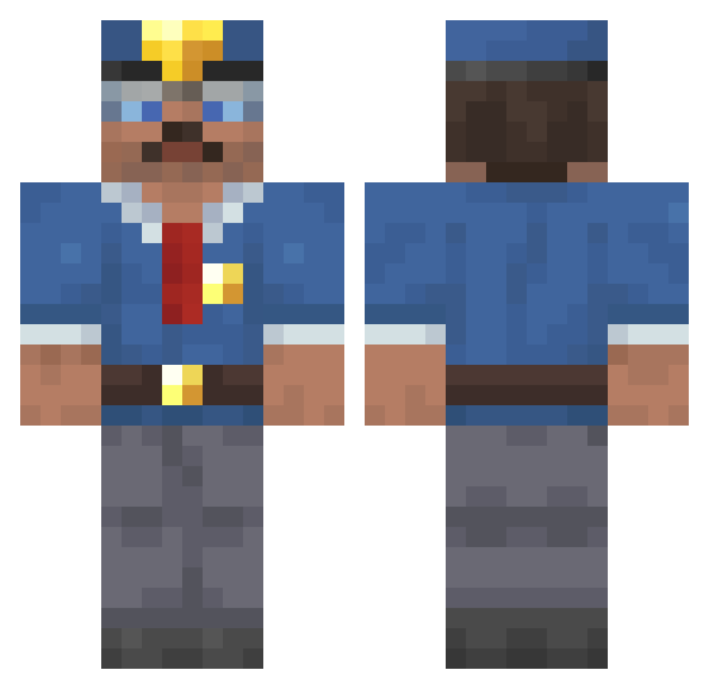 pjoterr1 Minecraft skin, front and back view
