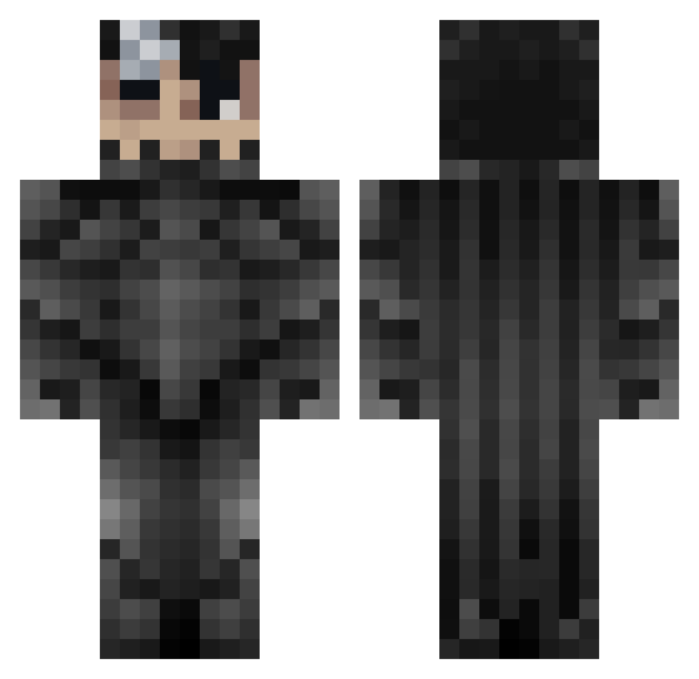 Neutron2400 Minecraft skin, front and back view