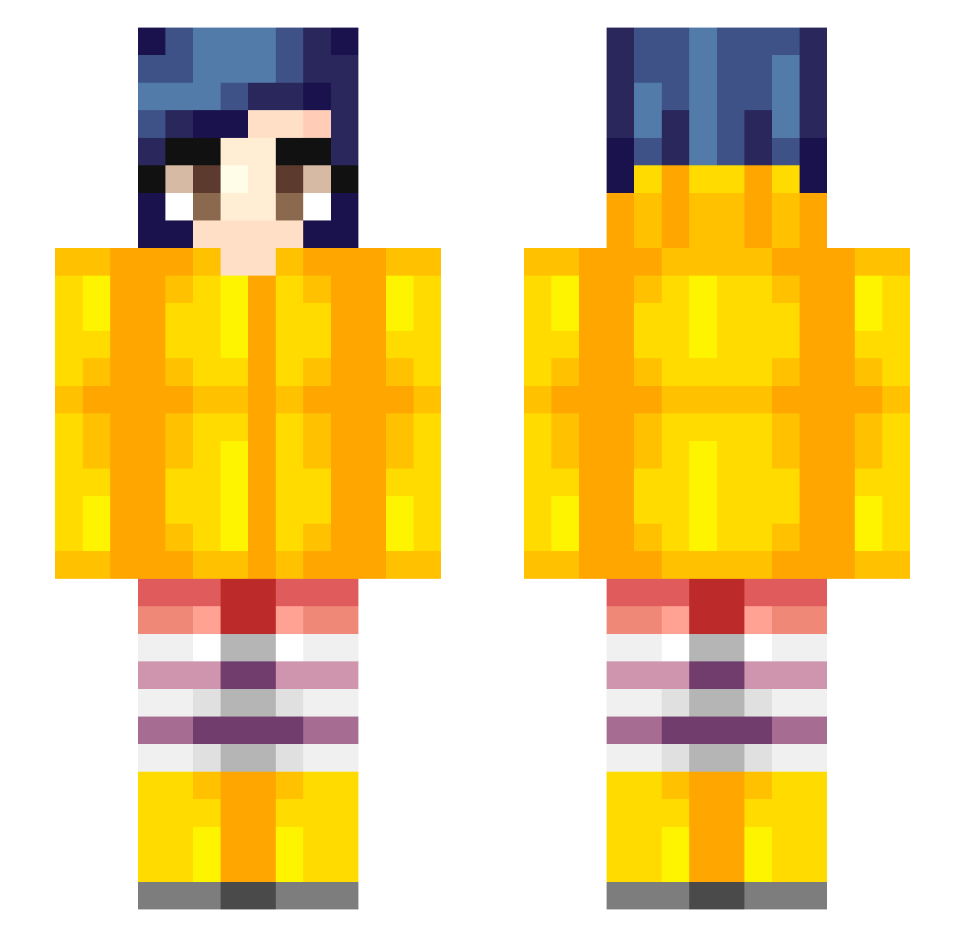 chelbell_ Minecraft skin, front and back view