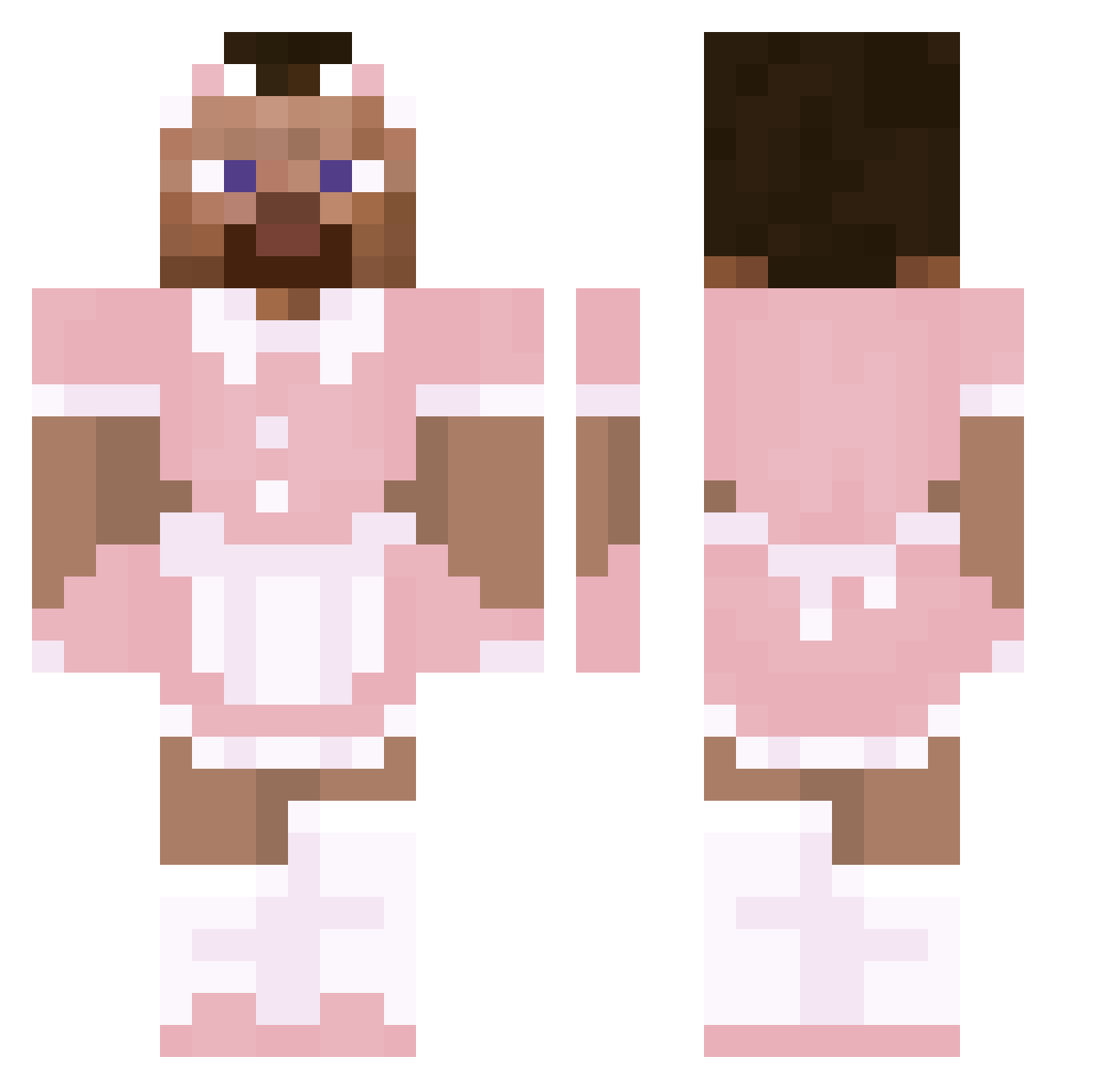 Larabajoie Minecraft skin, front and back view