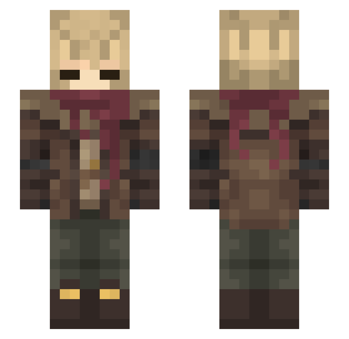 NorthsVoice Minecraft skin, front and back view