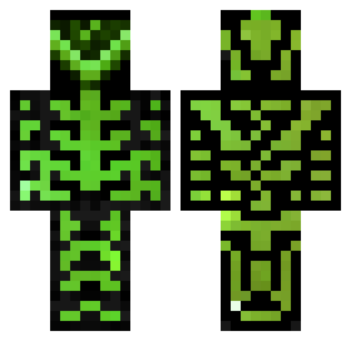 awalone Minecraft skin, front and back view