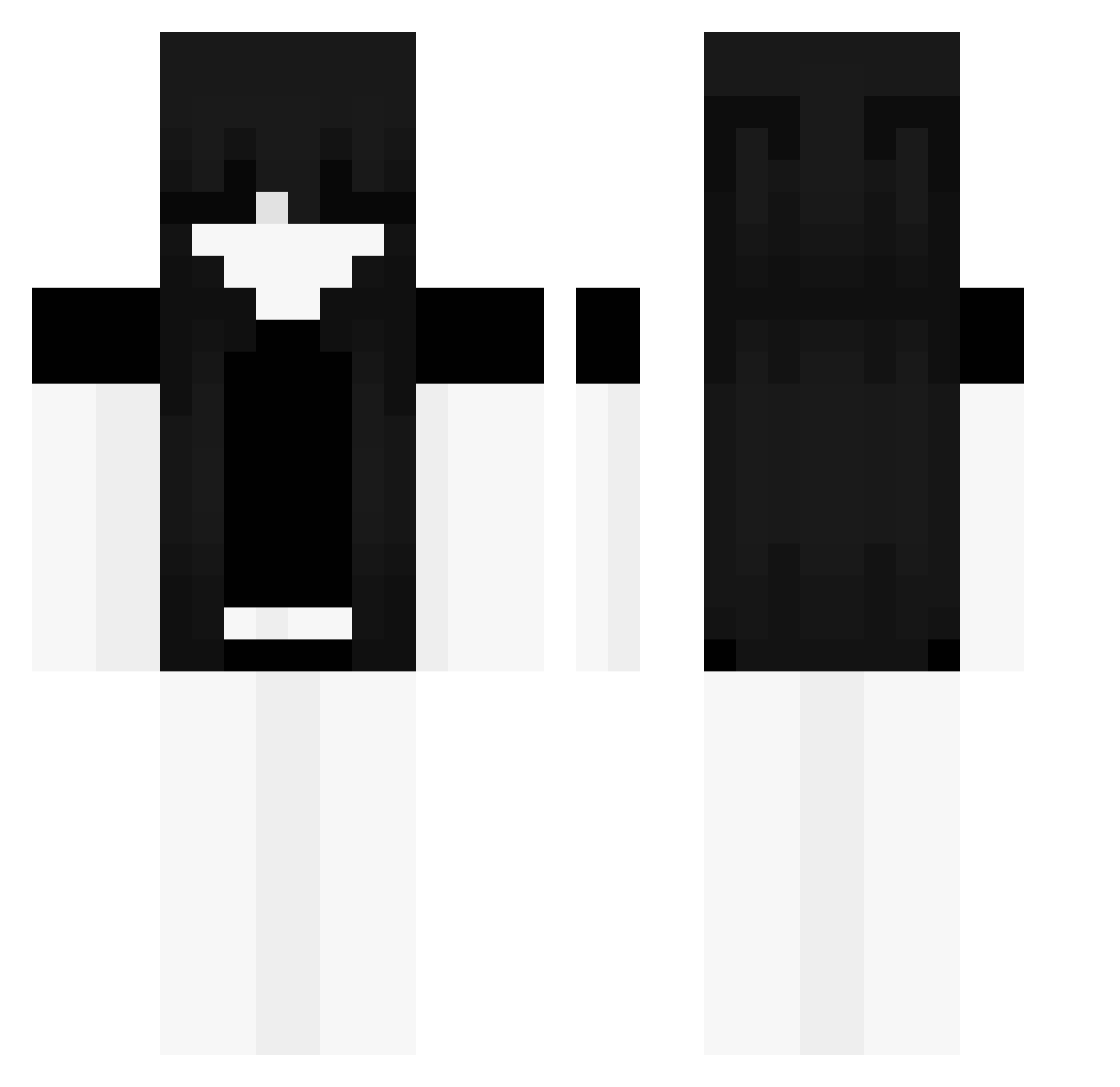 lpzznbubu Minecraft skin, front and back view
