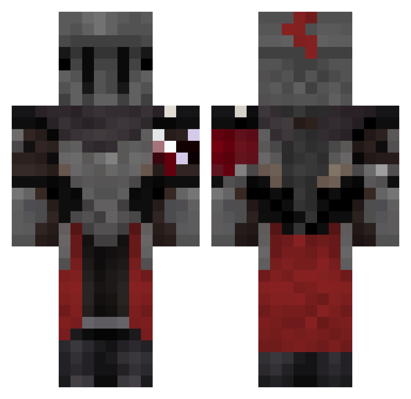 OmgaZ Minecraft skin, front and back view