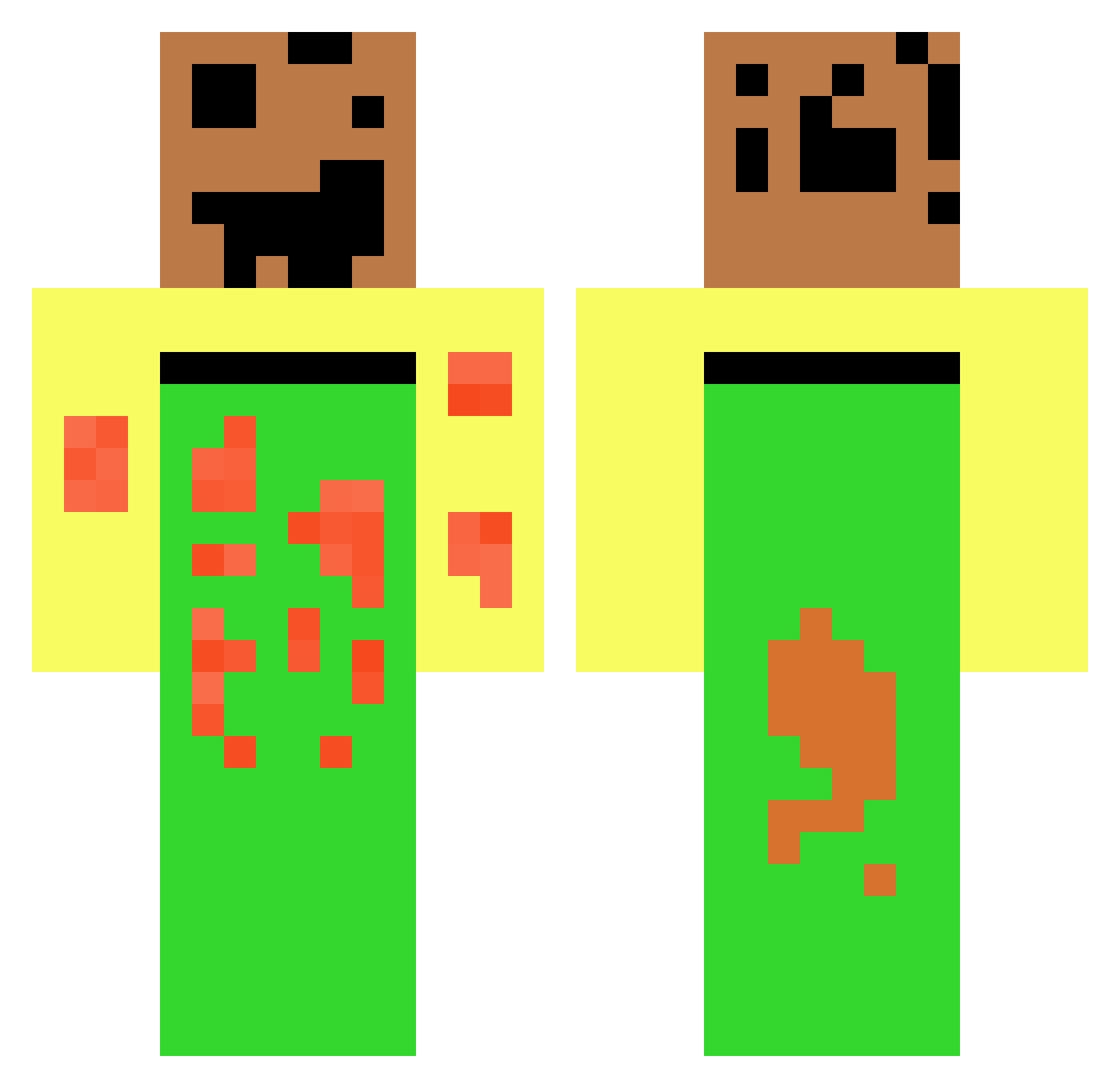 phokauf Minecraft skin, front and back view