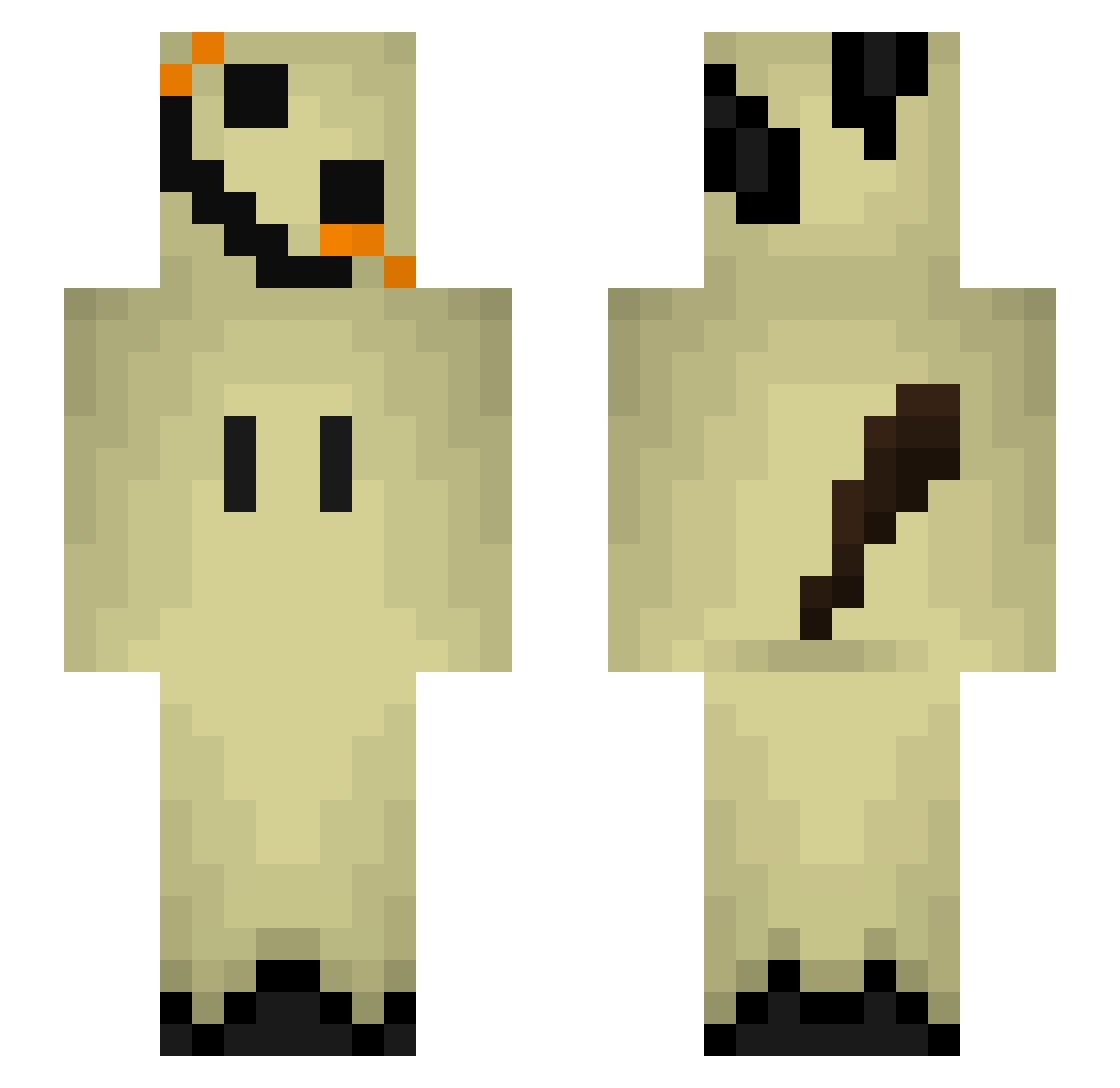 GrandmaKelly Minecraft skin, front and back view
