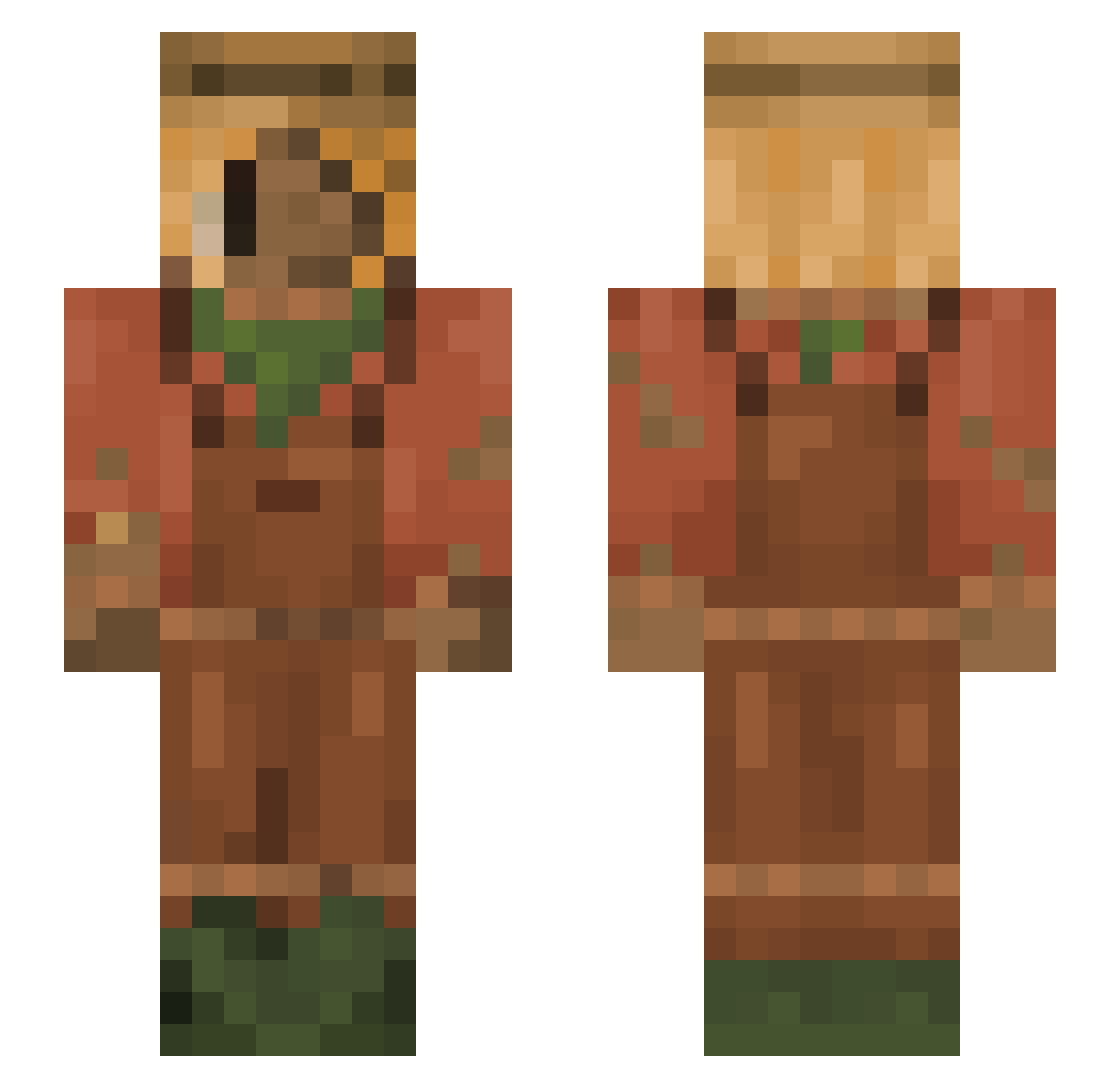 bl4ze101 Minecraft skin, front and back view