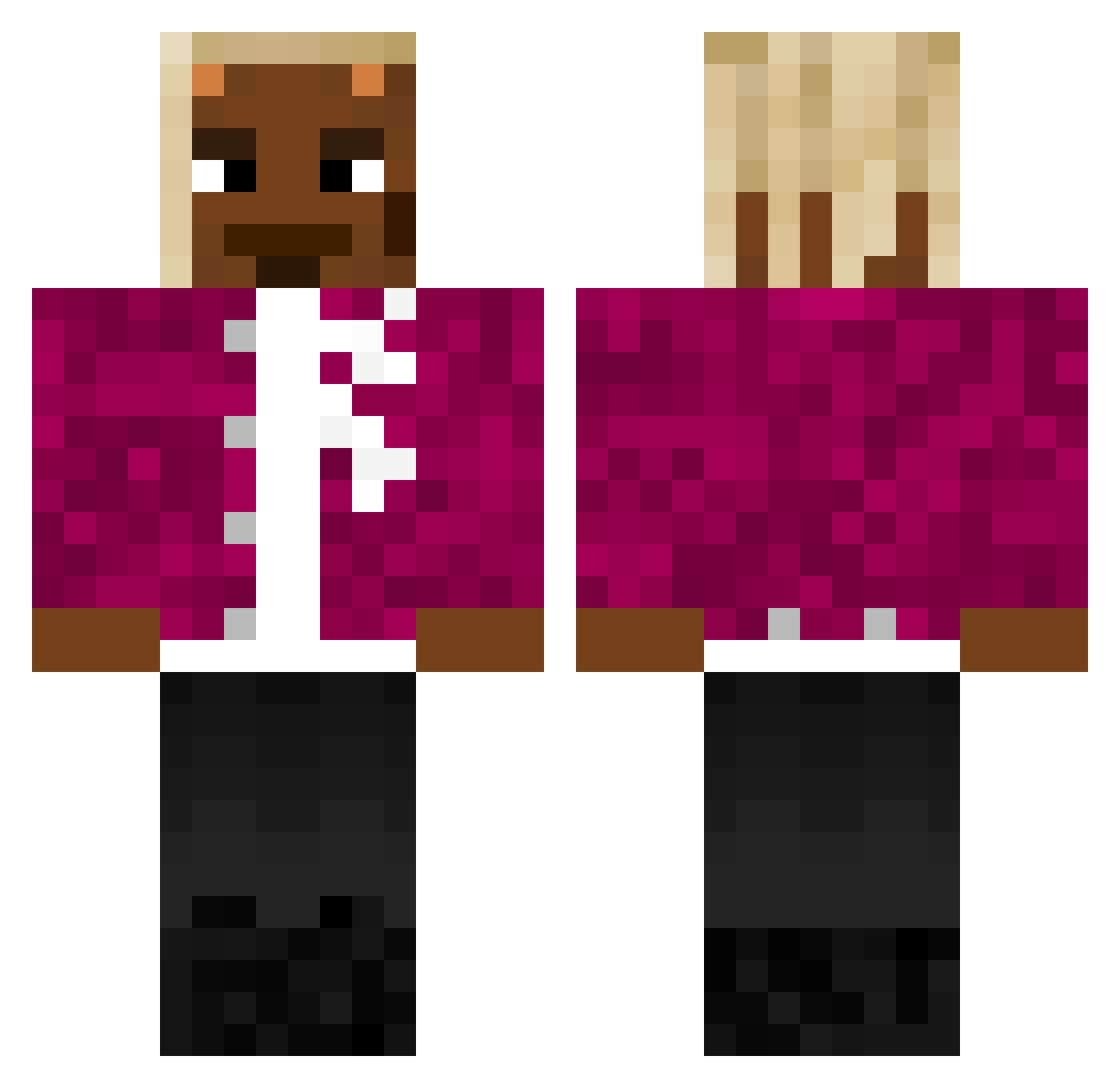 prodbyamaan Minecraft skin, front and back view