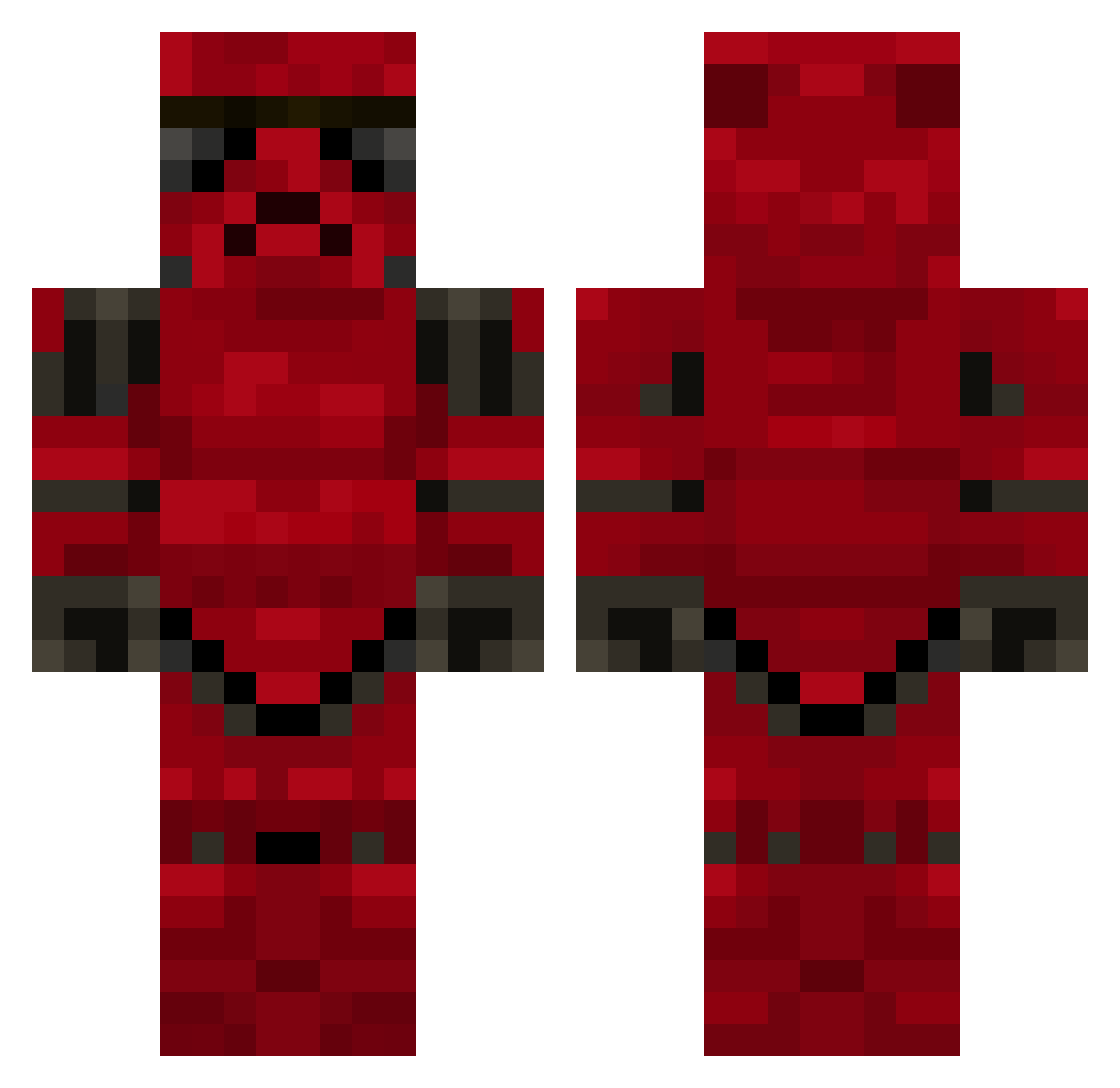 mmkrm13 Minecraft skin, front and back view