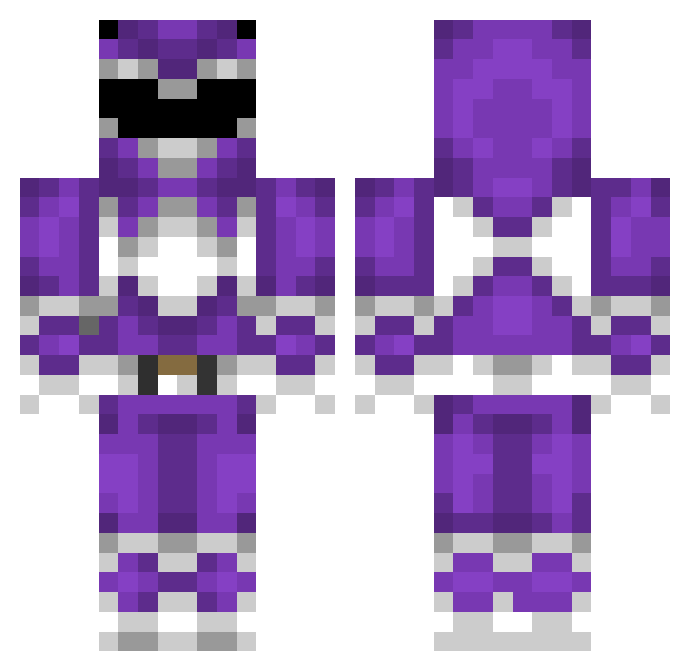 Lyaz Minecraft skin, front and back view
