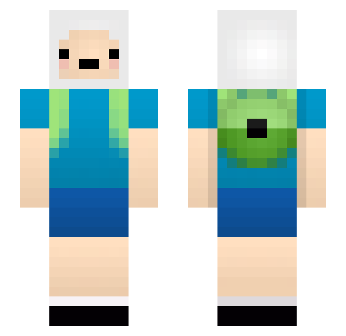 VikingSedentario Minecraft skin, front and back view