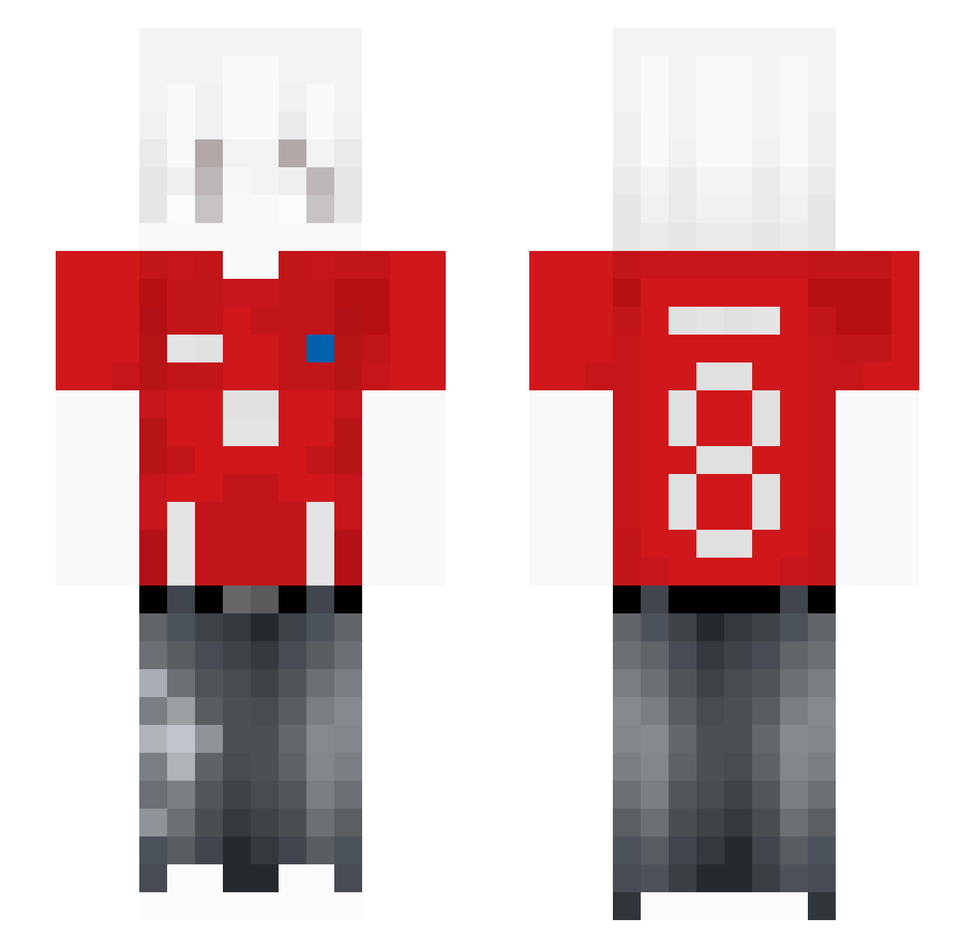 mosaikou Minecraft skin, front and back view