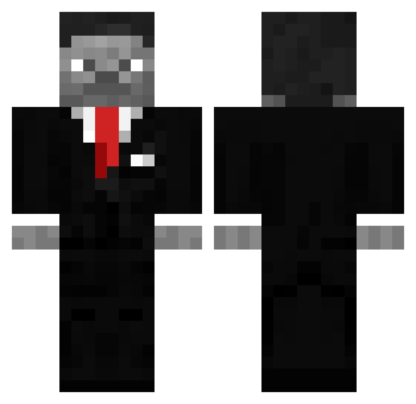 Mind8915 Minecraft skin, front and back view