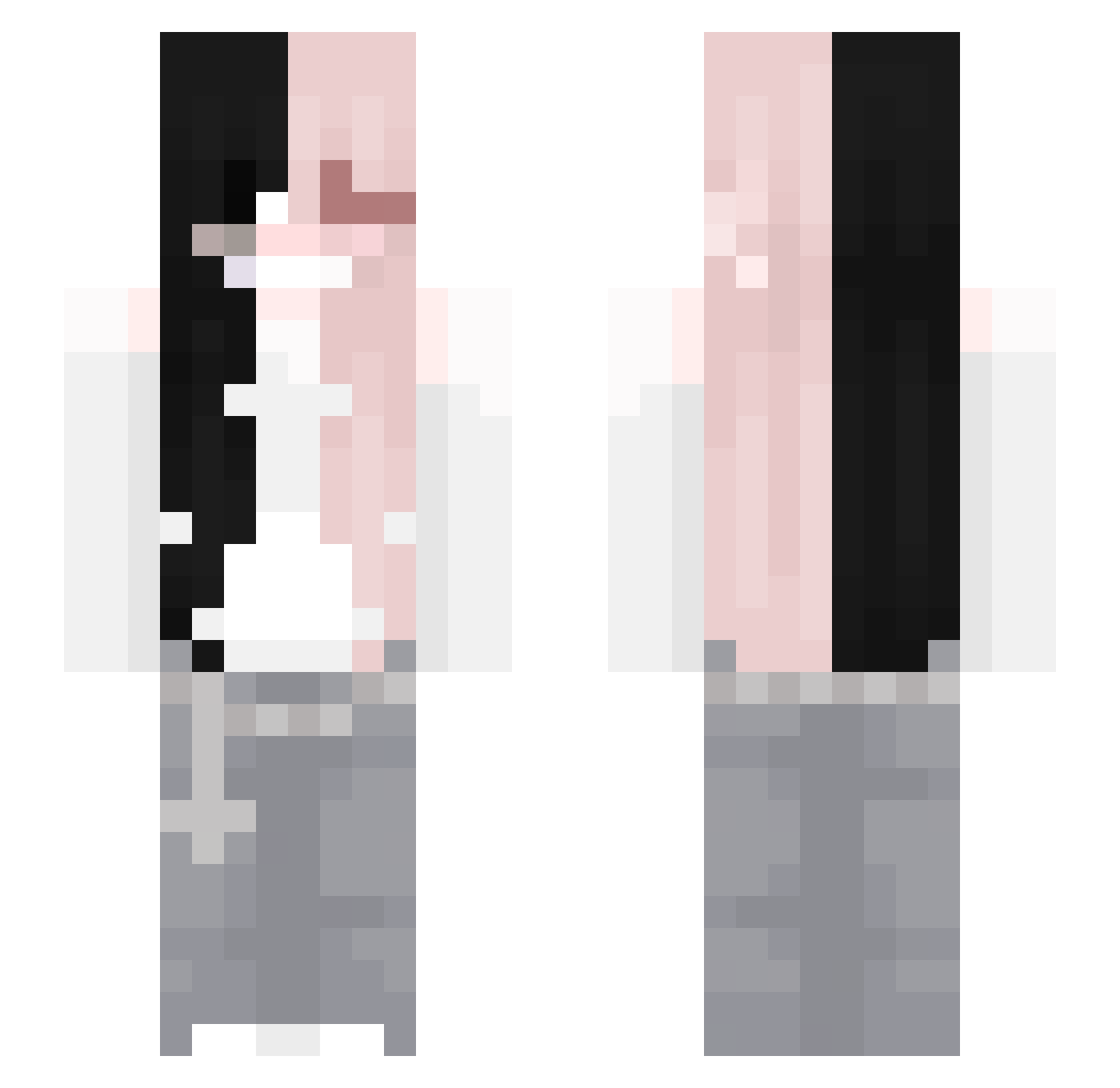 ImCamilaahh Minecraft skin, front and back view