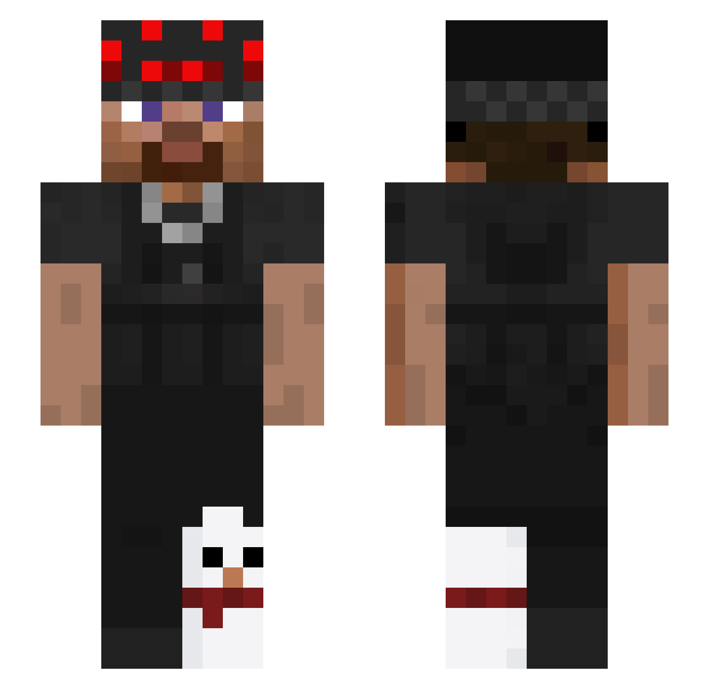 Trotl Minecraft skin, front and back view