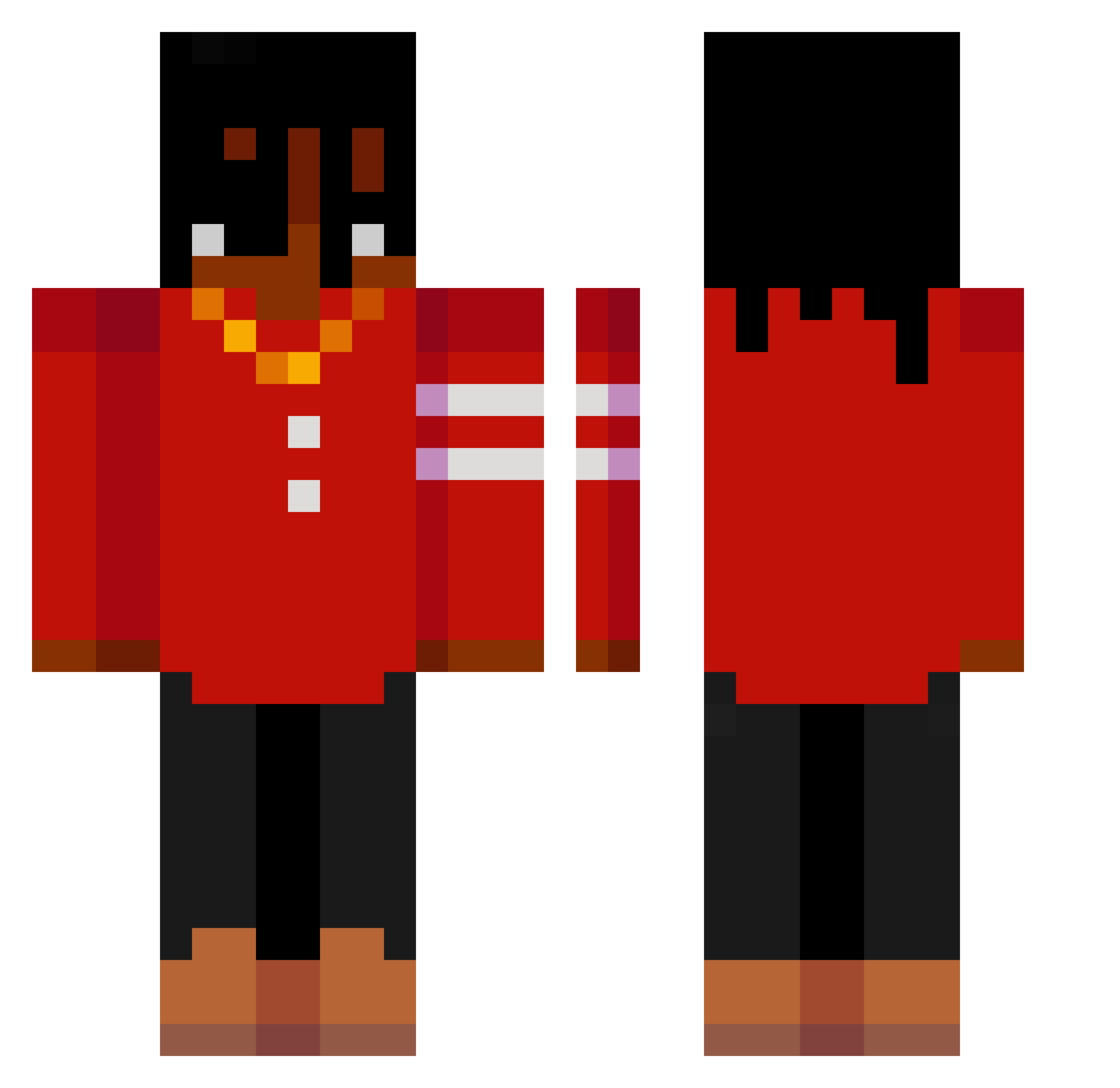 maybachcranes Minecraft skin, front and back view
