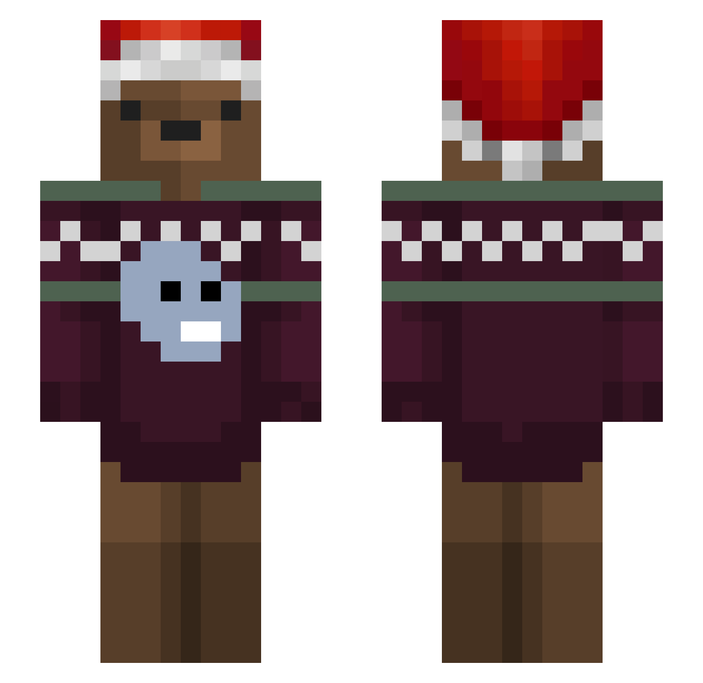 Spinjitzu29 Minecraft skin, front and back view