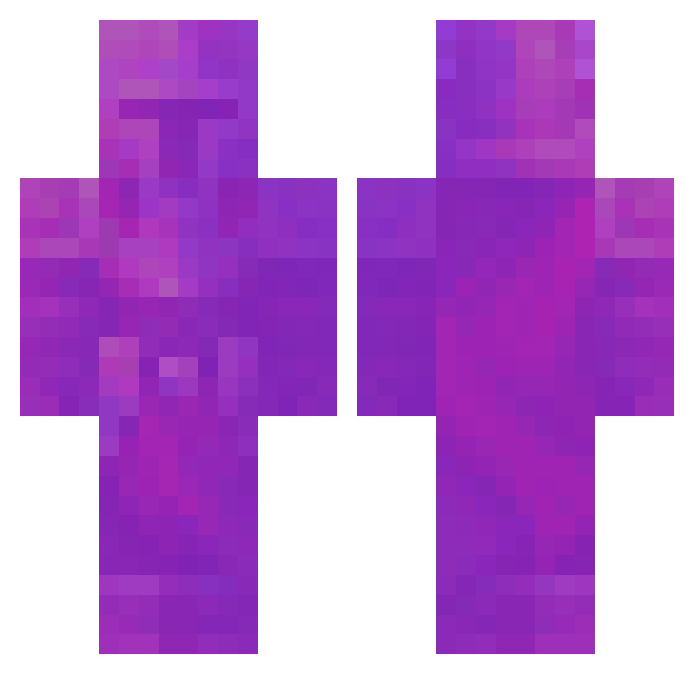 V1kix Minecraft skin, front and back view