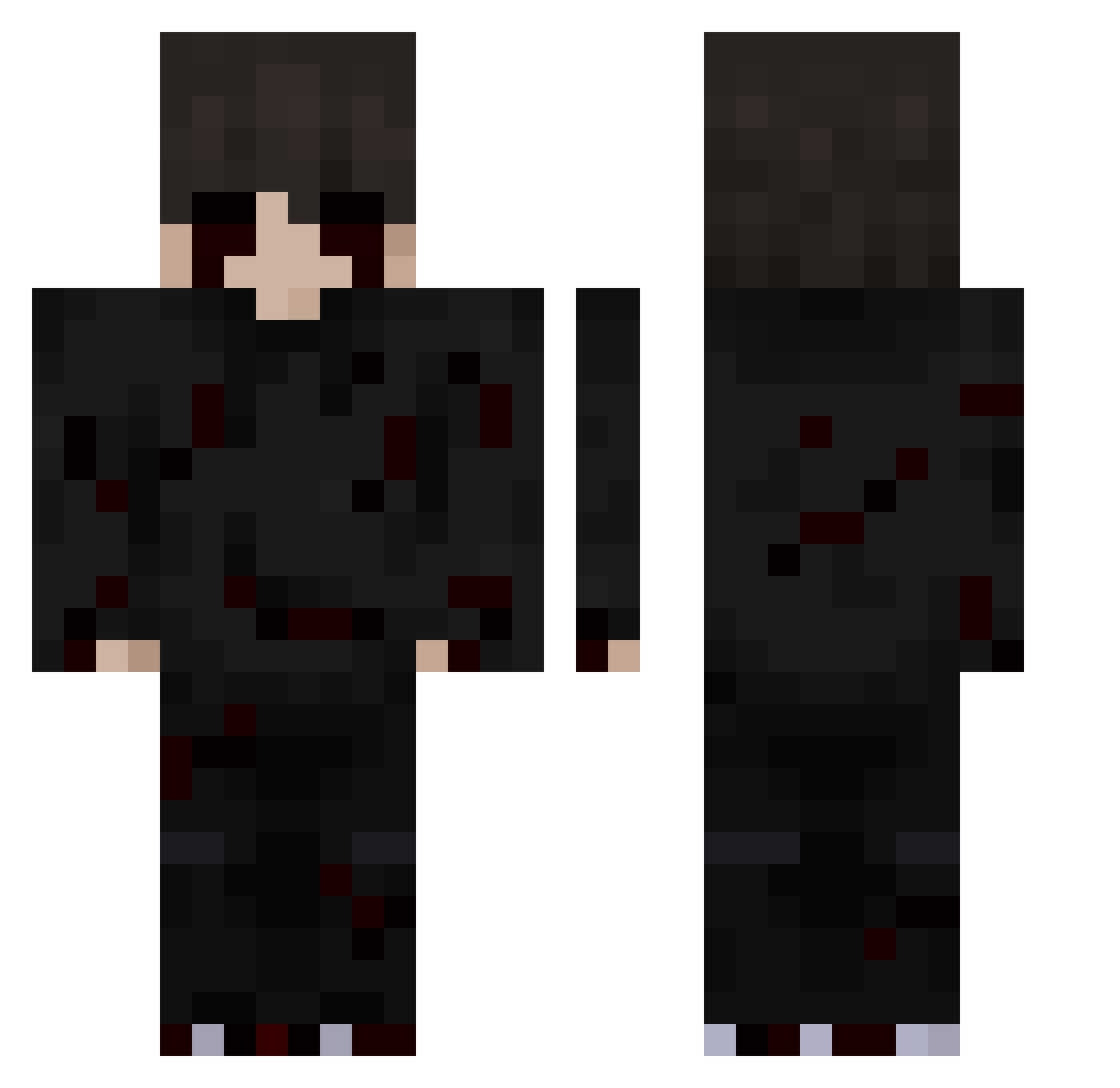 PoolmasterEX Minecraft skin, front and back view