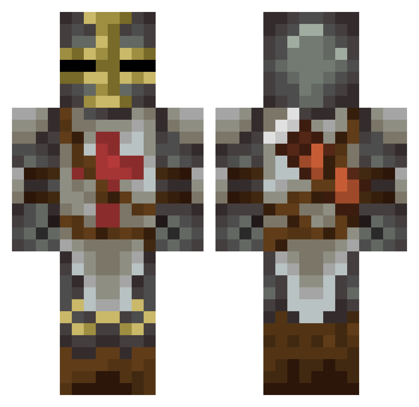 TValhallaReject Minecraft skin, front and back view
