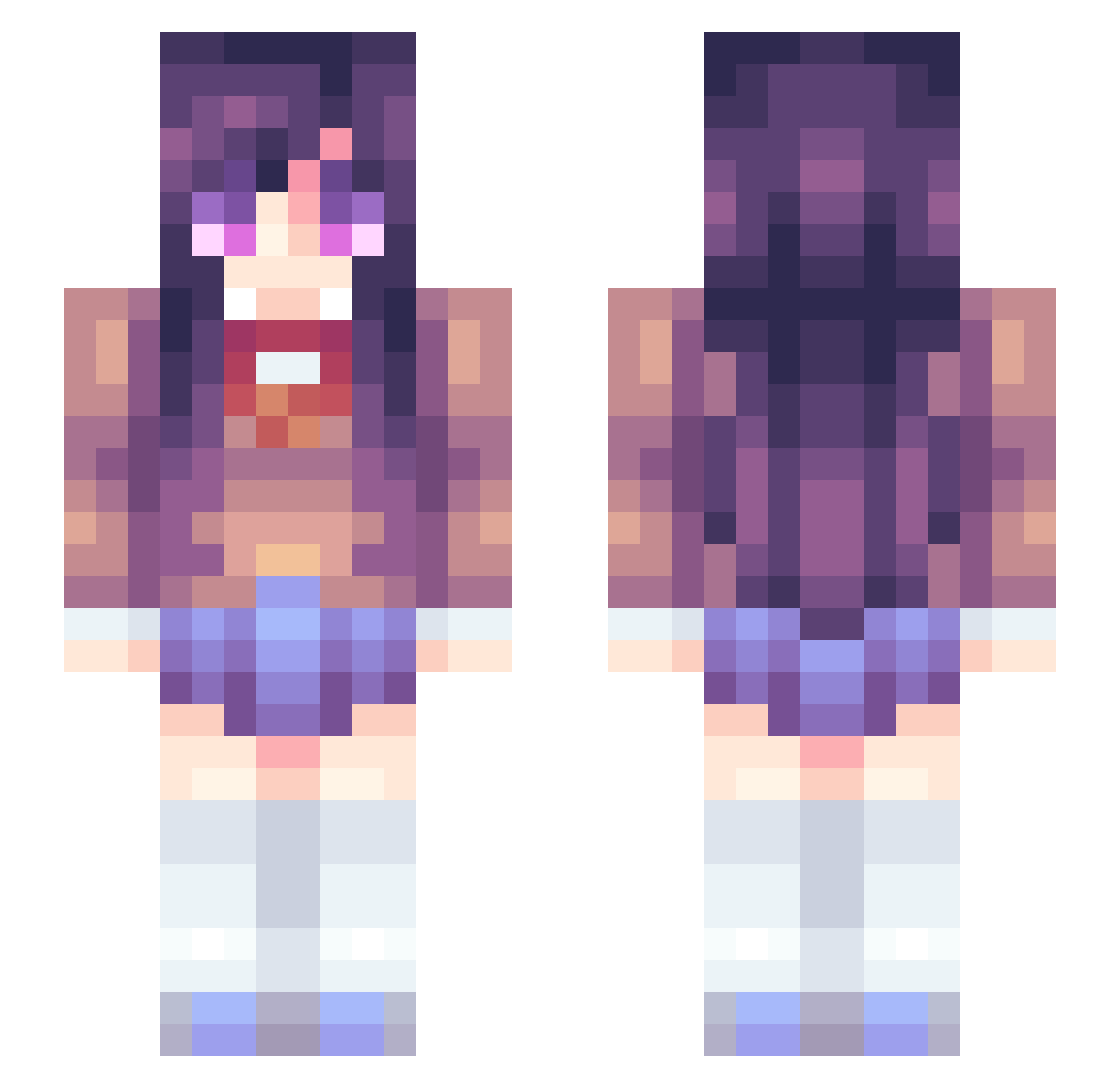 LAF_Phantom Minecraft skin, front and back view