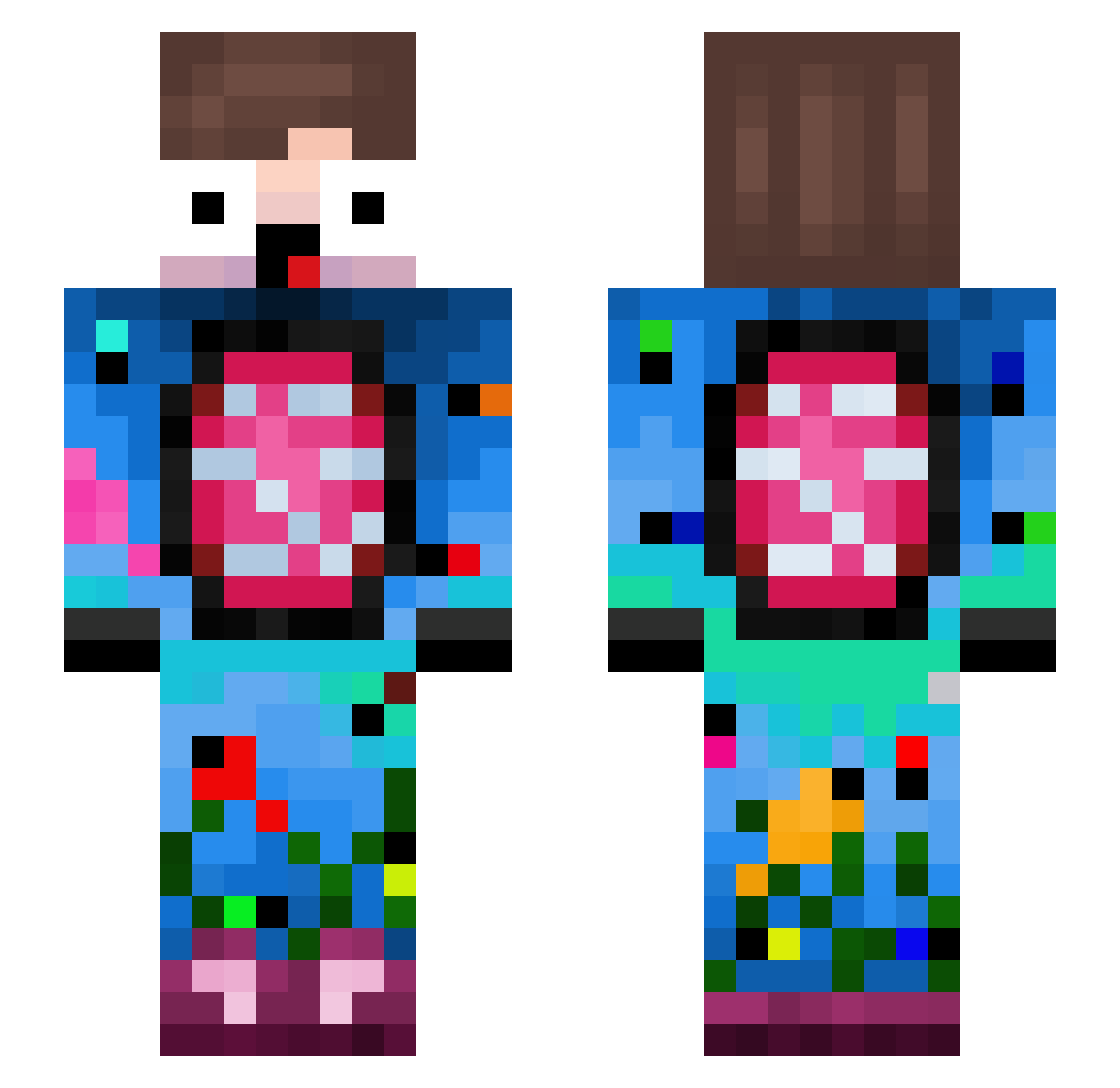 Malikpotatok1ng Minecraft skin, front and back view