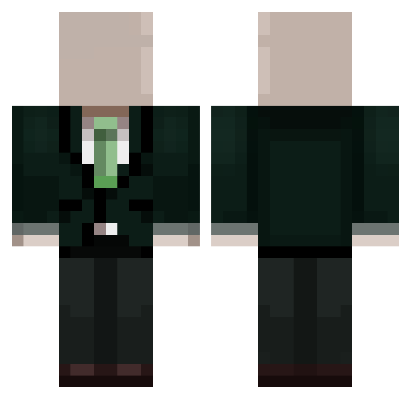 zzdjzo Minecraft skin, front and back view
