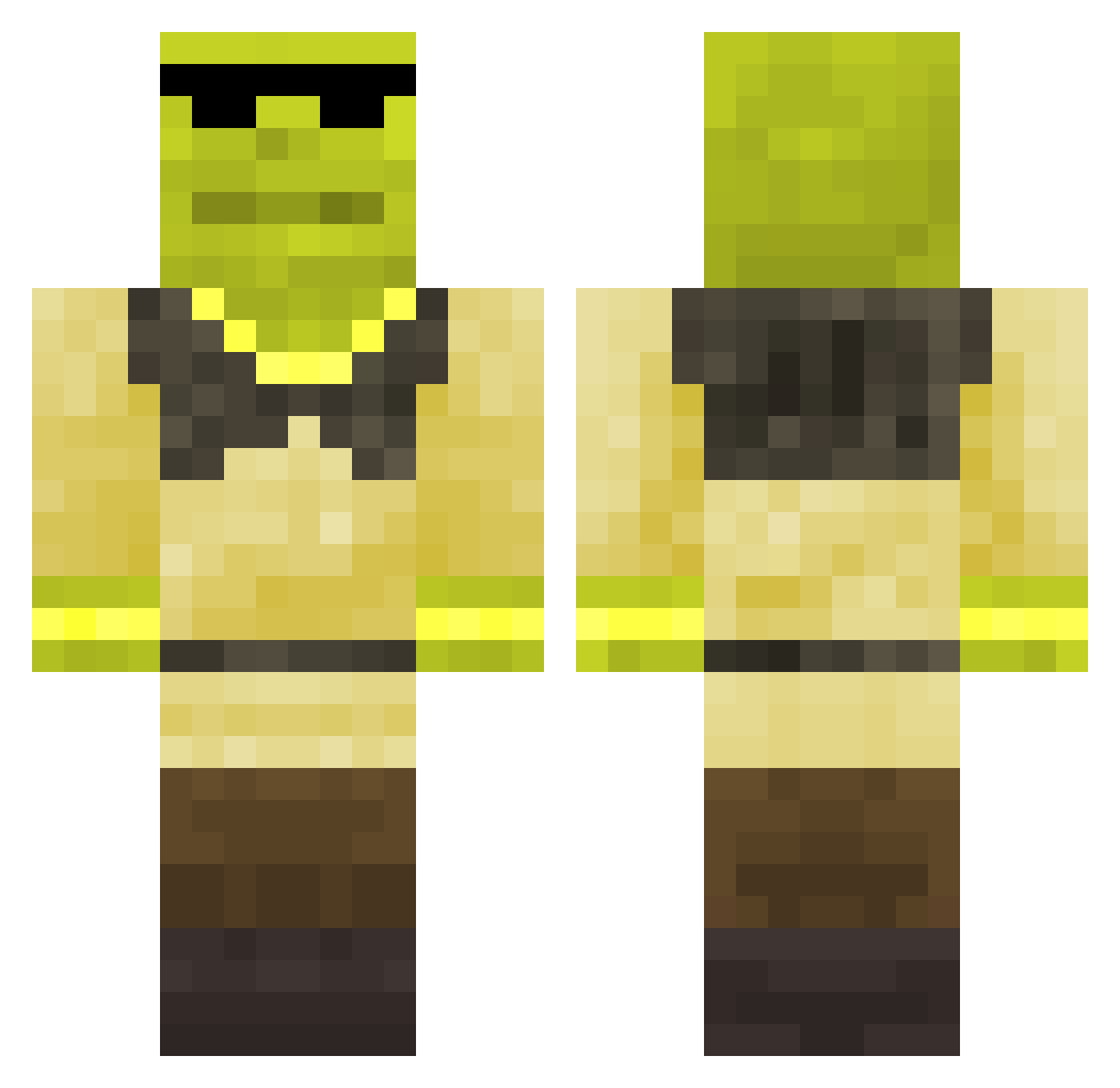 SusohFB Minecraft skin, front and back view