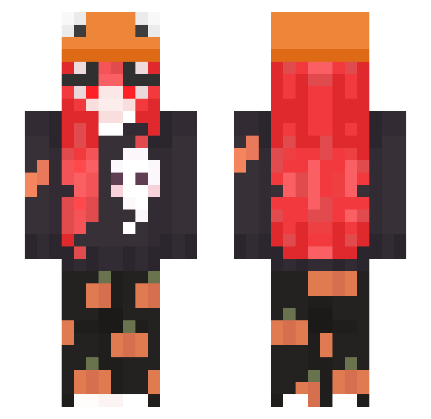ItzBlaasteR_ Minecraft skin, front and back view
