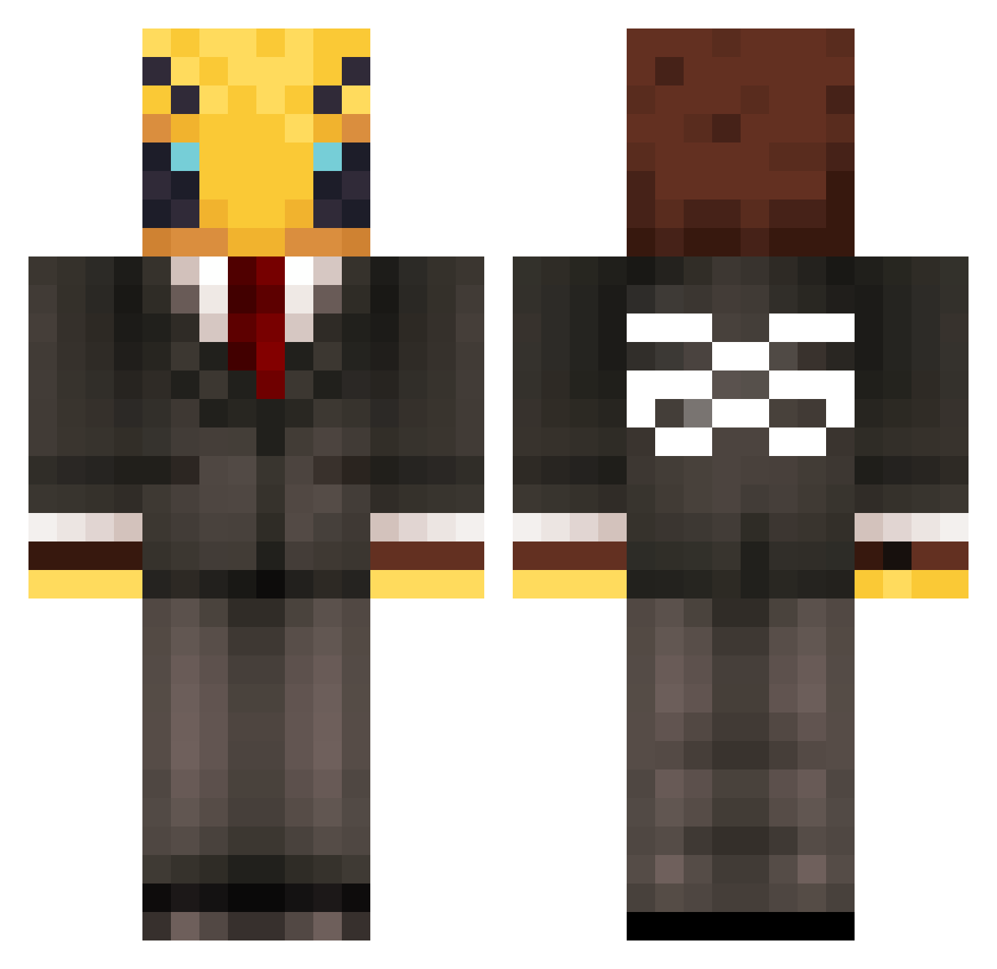 Rowenaarchangel Minecraft skin, front and back view
