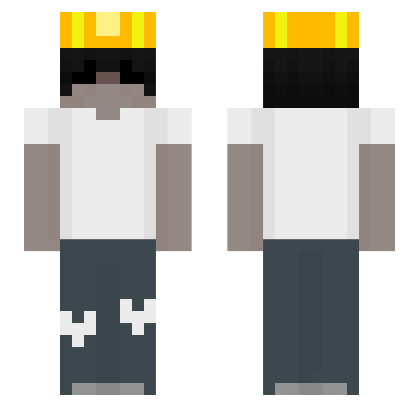 TrueHanyzek Minecraft skin, front and back view