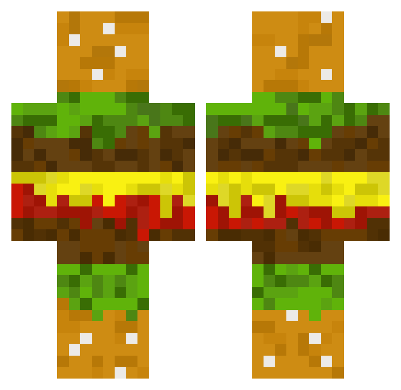 Kogor Minecraft skin, front and back view
