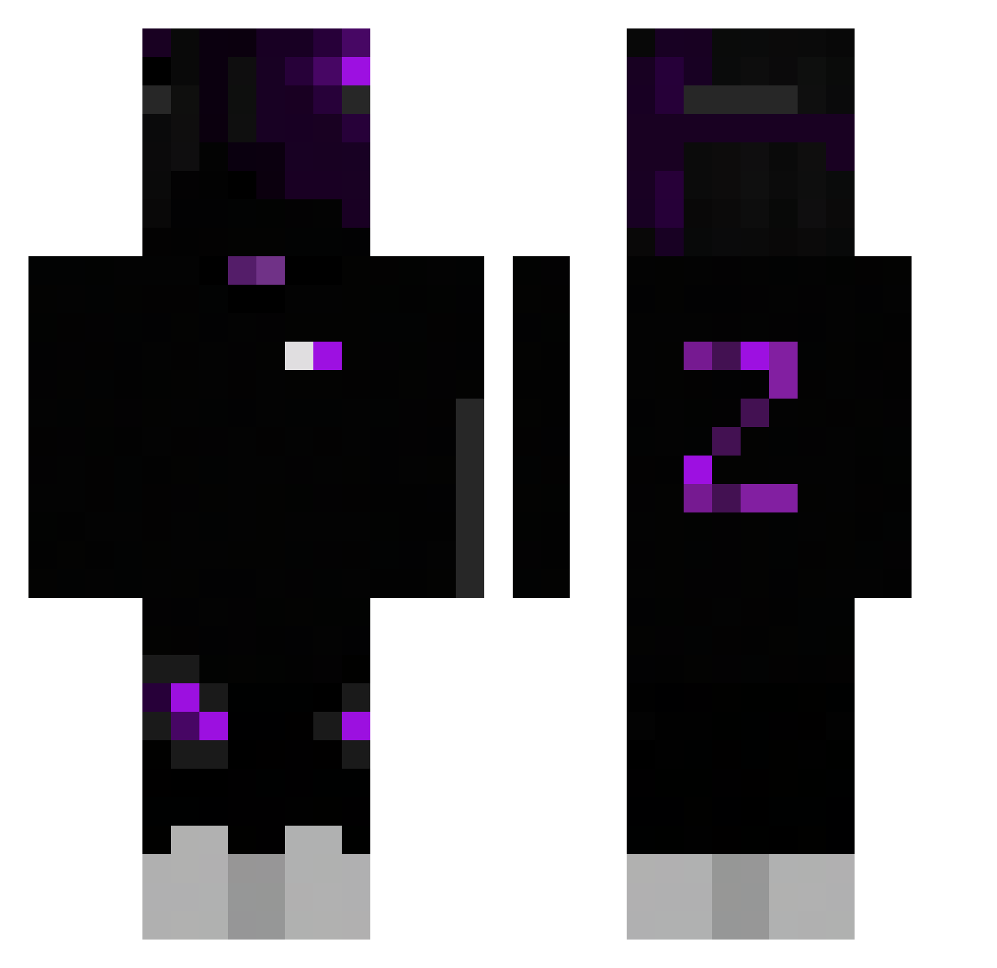 LWZ0829 Minecraft skin, front and back view