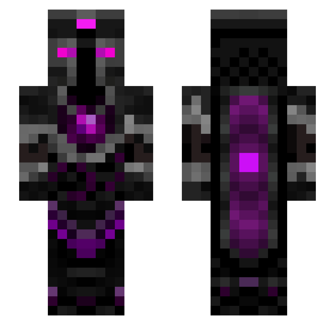 DARB Minecraft skin, front and back view