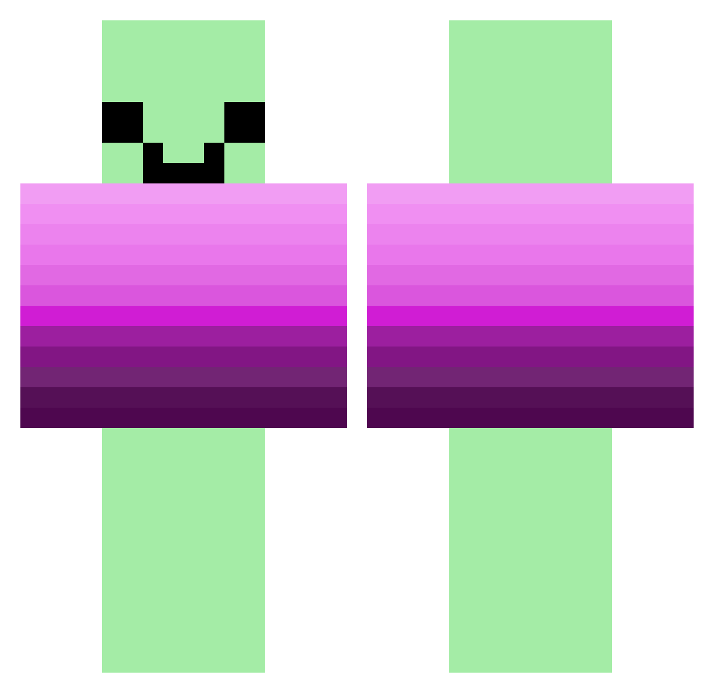 MrAlienMC Minecraft skin, front and back view