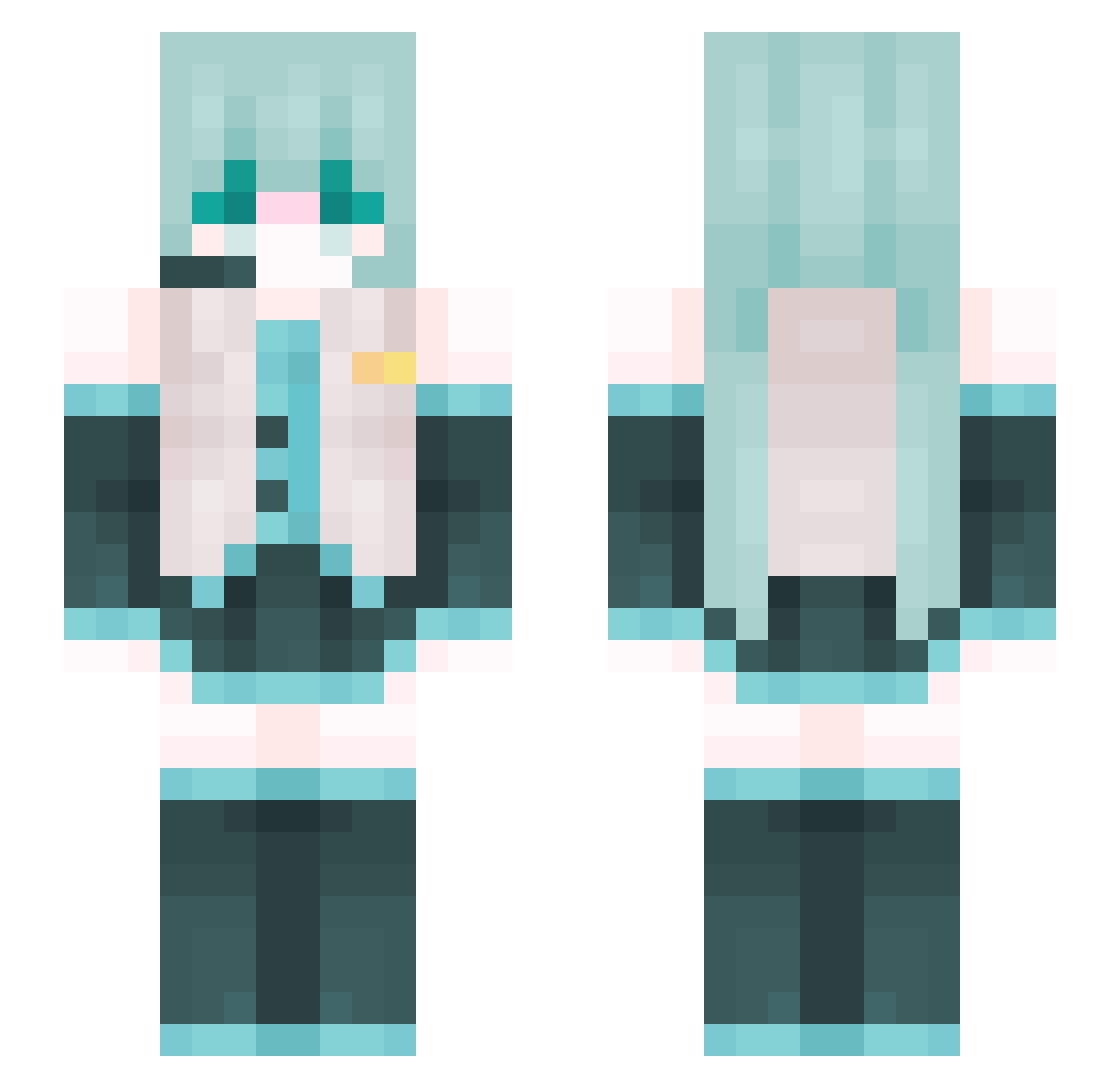 syp0619 Minecraft skin, front and back view