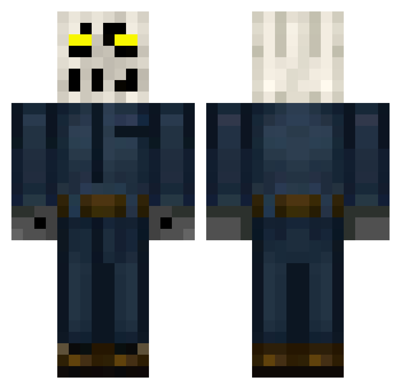 TurtleMan55642 Minecraft skin, front and back view