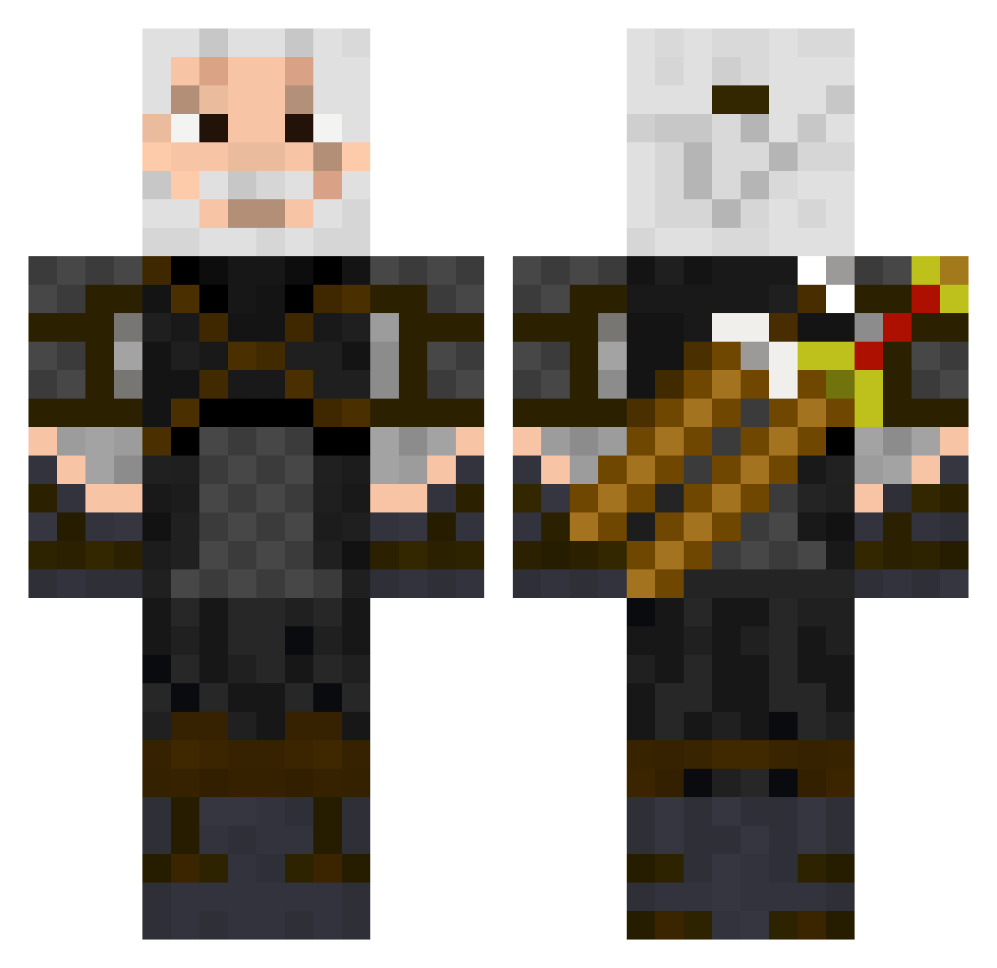 VladiBS Minecraft skin, front and back view