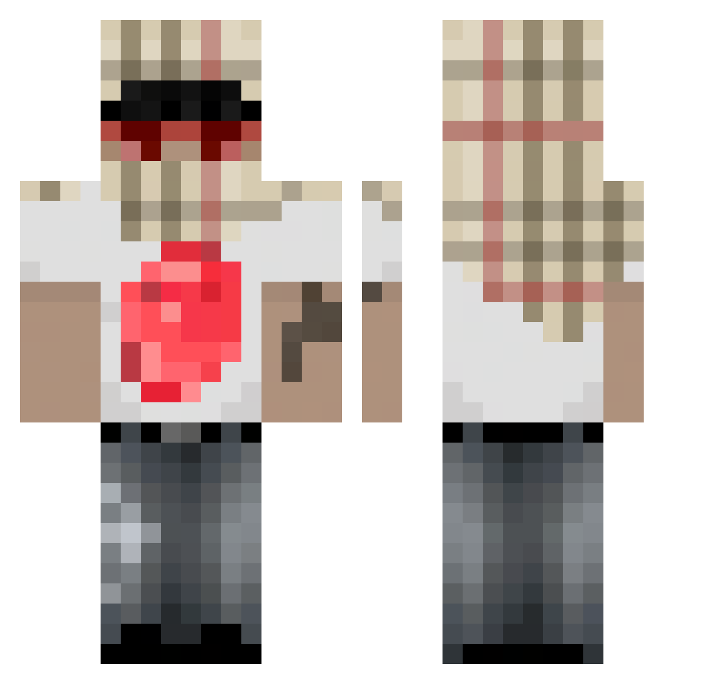 kumo_the_ween Minecraft skin, front and back view